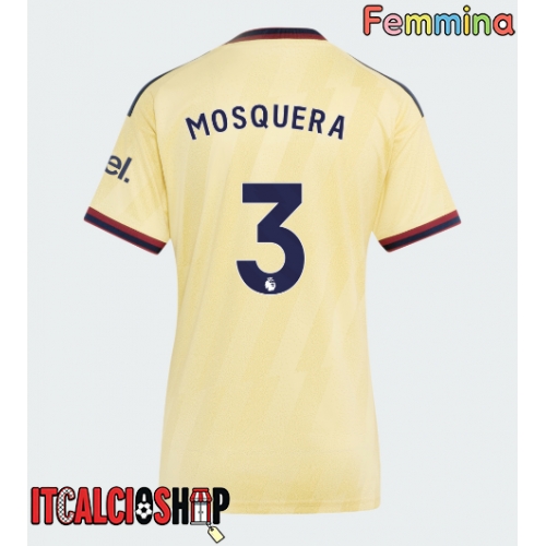 Arsenal Cristhian Mosquera #3 Terza Maglia Femmina 2026-27 Manica Corta